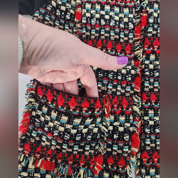 Chic Multicolor Tweed Jacket From TRUTH & PRIDE, Size Large - Picture 10 of 11